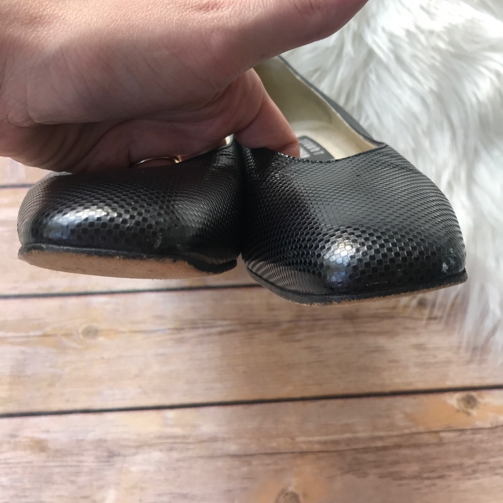 Stuart Weitzman Black Textured Block Heel Pumps 9 - image 6